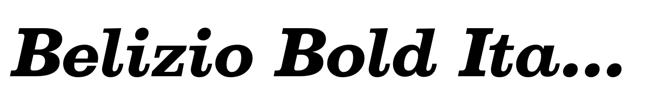 Belizio Bold Italic